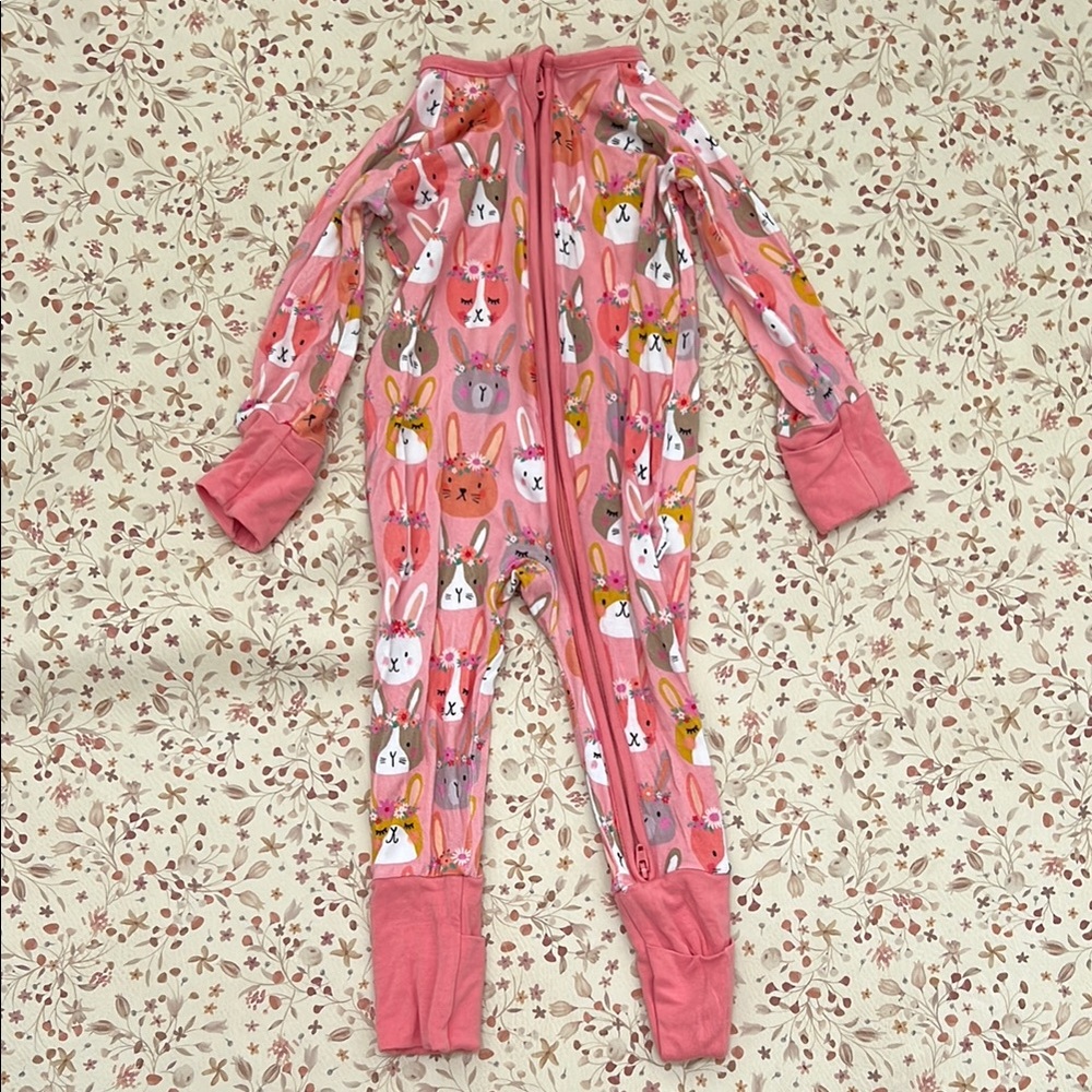 Little Sleepies Zippy Pink Boho Bunny 3-6m